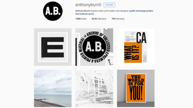 Hãy đảm bảo rằng bạn đã ghé thăm dự án “Ball project” của Anthony Burrill trên Instagram