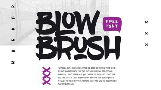 Blow Brush là một font chữ phong cách viết tay được lấy cảm hứng từ văn hóa hip hop và cộng đồng graffiti.