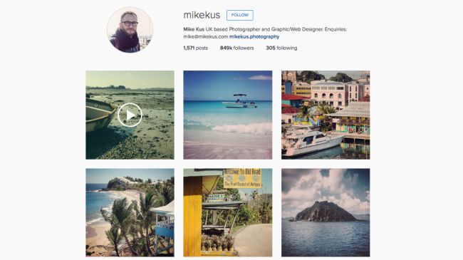 Nhà thiết kế đồ họa Mike Kus là một trong những người tiên phong tiếp cận Instagram