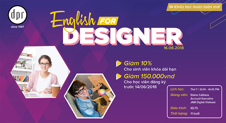 KHÓA HỌC ENGLISH FOR DESIGNERS - TIẾNG ANH CHO DESIGNER