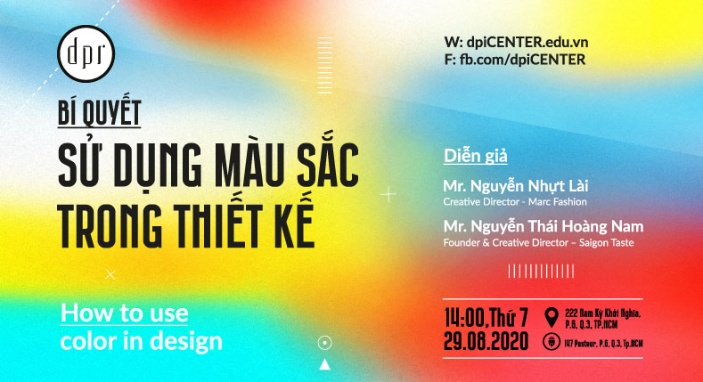 WORKSHOP “HOW TO USE GREAT COLOR IN DESIGN” 29/08/2020