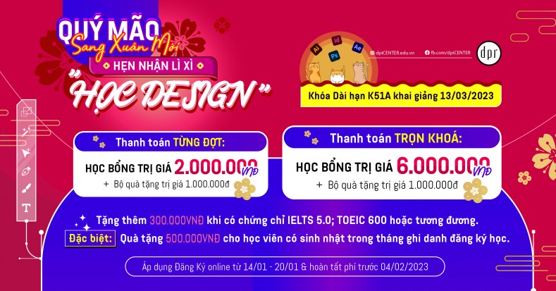 QUÝ MÃO SANG XUÂN MỚI, HẸN NHẬN LÌ XÌ HỌC DESIGN