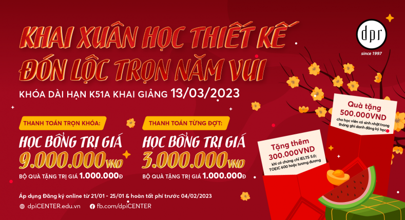 KHAI XUÂN HỌC THIẾT KẾ - ĐÓN LỘC TRỌN NĂM VUI