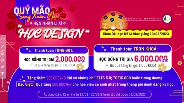 QUÝ MÃO SANG XUÂN MỚI, HẸN NHẬN LÌ XÌ HỌC DESIGN