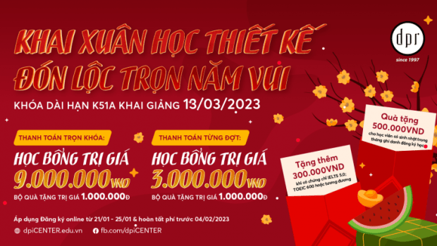 KHAI XUÂN HỌC THIẾT KẾ – ĐÓN LỘC TRỌN NĂM VUI